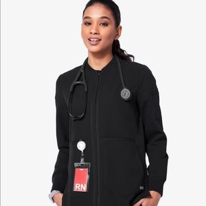 FIGS Black Bellery Scrub Jacket